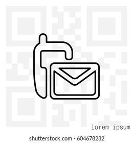 sms line icon. vector illustration