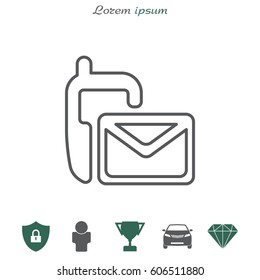 sms line icon. vector illustration