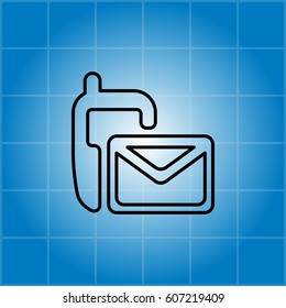 sms line icon. vector illustration