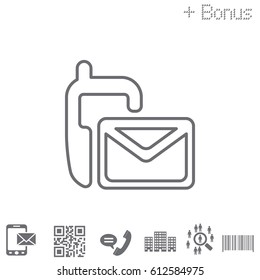 sms line icon. vector illustration