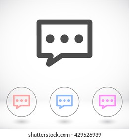sms line vector icon