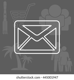 sms line vector icon