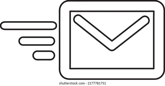 sms line vector icon illustration on white background..eps
