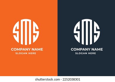 sms logo with orange background, identity
