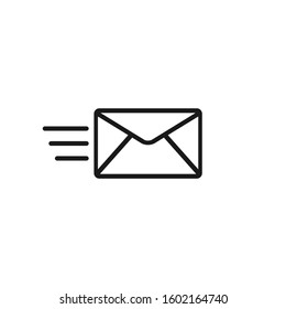sms and mail line icon vector illustration, on white background
