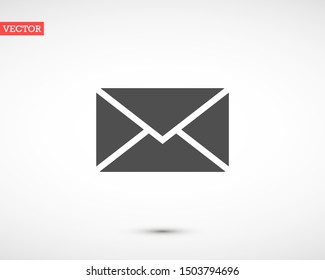 SMS mail vector icon. mail to receive SMS icon. mail to send SMS icon. mail for reading SMS flat