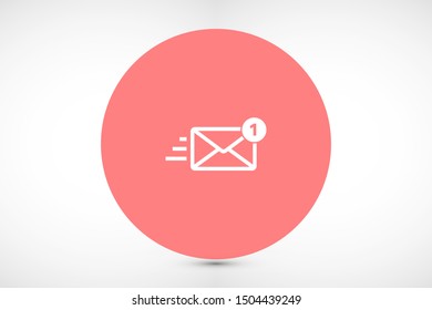 SMS mail vector icon. mail to receive SMS icon. mail to send SMS icon. mail for reading SMS flat