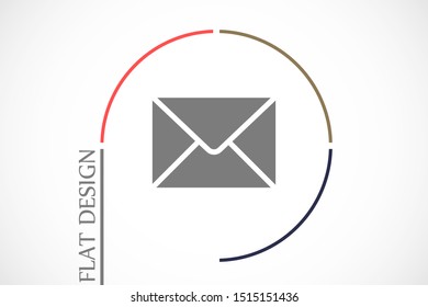 SMS mail vector icon. mail to receive SMS icon. mail to send SMS icon. mail for reading SMS flat