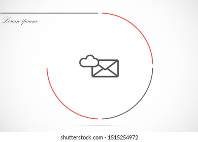 SMS mail vector icon. mail to receive SMS icon. mail to send SMS icon. mail for reading SMS flat