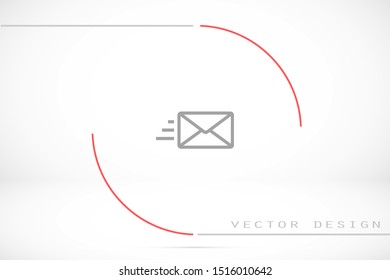SMS mail vector icon. mail to receive SMS icon. mail to send SMS icon. mail for reading SMS flat