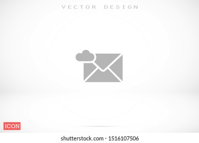 SMS mail vector icon. mail to receive SMS icon. mail to send SMS icon. mail for reading SMS flat