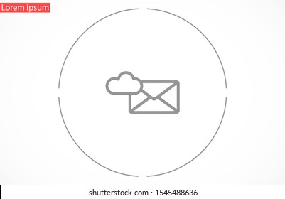 SMS mail vector icon. mail to receive SMS icon. mail to send SMS icon. mail for reading SMS flat