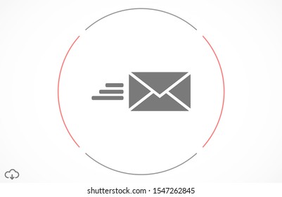 SMS mail vector icon. mail to receive SMS icon. mail to send SMS icon. mail for reading SMS flat