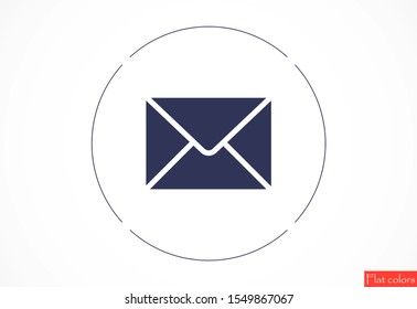 SMS mail vector icon. mail to receive SMS icon. mail to send SMS icon. mail for reading SMS flat