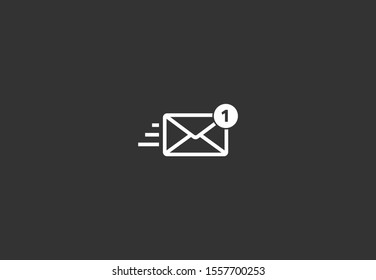 Icono de vector de correo SMS. correo para recibir el icono de SMS. correo para enviar el icono de SMS. correo para leer SMS plano