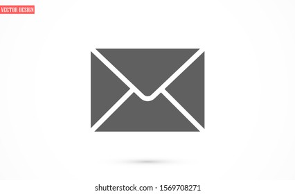 SMS mail vector icon. mail to receive SMS icon. mail to send SMS icon. mail for reading SMS flat