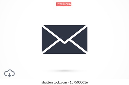 SMS mail vector icon. mail to receive SMS icon. mail to send SMS icon. mail for reading SMS  flat   