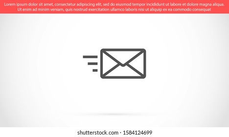 SMS mail vector icon. mail to receive SMS icon. mail to send SMS icon. mail for reading SMS  flat   