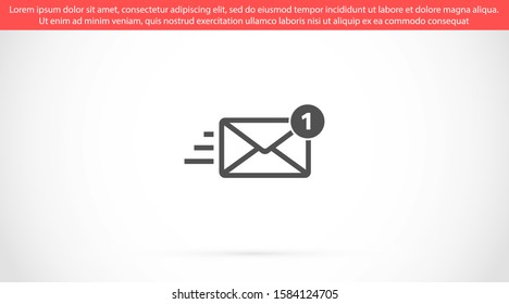 SMS mail vector icon. mail to receive SMS icon. mail to send SMS icon. mail for reading SMS  flat   