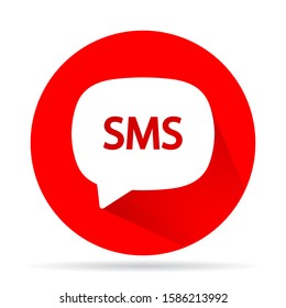 SMS mail vector icon. mail to receive SMS icon. mail to send SMS icon. mail for reading SMS flat