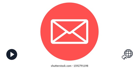 SMS mail vector icon. mail to receive SMS icon. mail to send SMS icon.