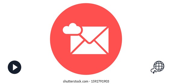 SMS mail vector icon. mail to receive SMS icon. 