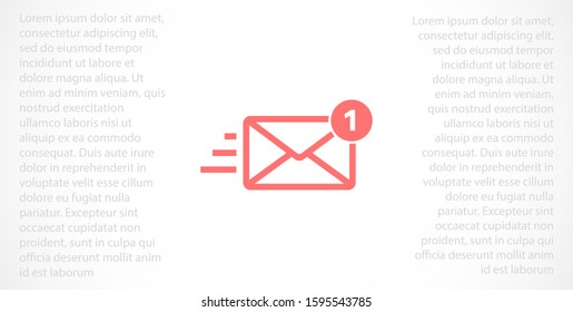 SMS mail vector icon. mail to receive SMS icon. mail to send SMS icon. mail for reading SMS flat