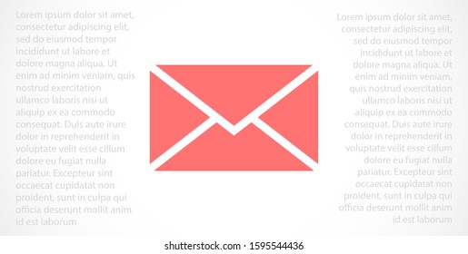 SMS mail vector icon. mail to receive SMS icon. mail to send SMS icon. mail for reading SMS flat