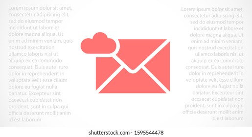 SMS mail vector icon. mail to receive SMS icon. mail to send SMS icon. mail for reading SMS flat
