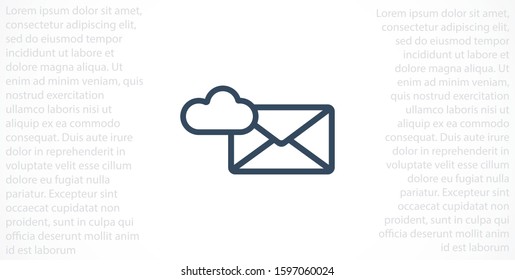 SMS mail vector icon. mail to receive SMS icon. mail to send SMS icon. mail for reading SMS flat