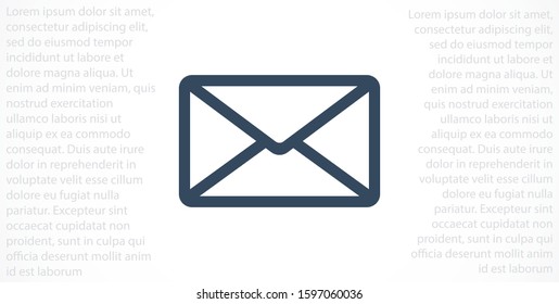 SMS mail vector icon. mail to receive SMS icon. mail to send SMS icon. mail for reading SMS flat