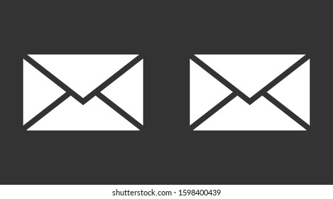 SMS mail vector icon. mail to receive SMS icon. mail to send SMS icon. mail for reading SMS flat