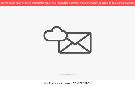 SMS mail vector icon. mail to receive SMS icon. mail to send SMS icon. mail for reading SMS flat