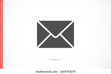 SMS mail vector icon. mail to receive SMS icon. mail to send SMS icon. mail for reading SMS flat