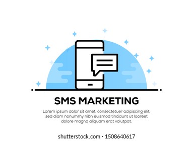 SMS MARKETING AND ILLUSTRATION ICON CONCEPT
