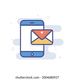 Sms Marketing vector icon style illustration. EPS 10 file Marketing and advertising symbol