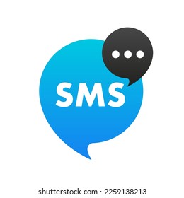 Сhat sms message bubbles icon. Support service. Talk bubble speech logo, Chat on line symbol, app Chat Messaging business concept. Vector illustration