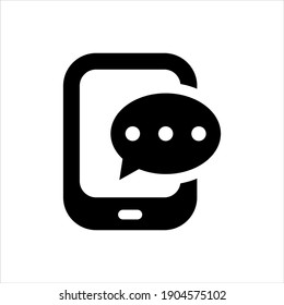 SMS Message Icon Vector Graphic Illustration