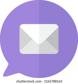 Sms message or mailbox smartphone icon vector. Smartphone function for communication, sending and receiving e-mail or messaging, envelope button. Electronic cellphone gadget flat cartoon illustration