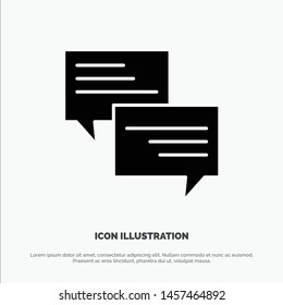 Sms, Message, Popup, Bubble, Chat solid Glyph Icon vector