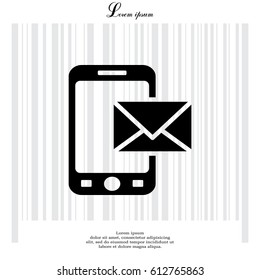 sms (mms) icon. vector illustration