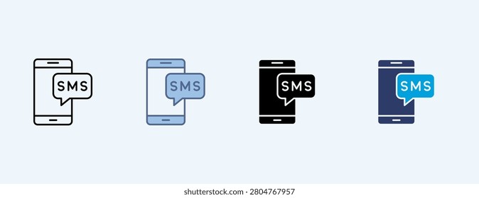 Sms Multiple Icon Illustration Vector