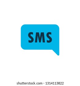 Sms notification icon colored symbol. Premium quality isolated mailbox element in trendy style.