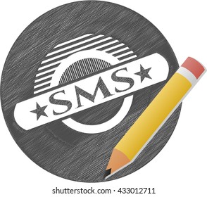 SMS pencil emblem