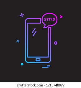 SMS Phone icon design vector 