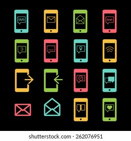 SMS phone icons
