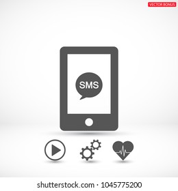 Sms phone vector icon