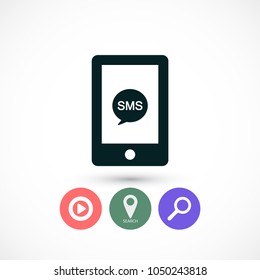 Sms phone vector icon