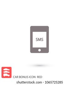 Sms phone vector icon