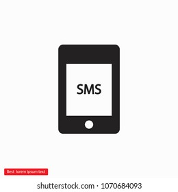 Sms phone vector icon